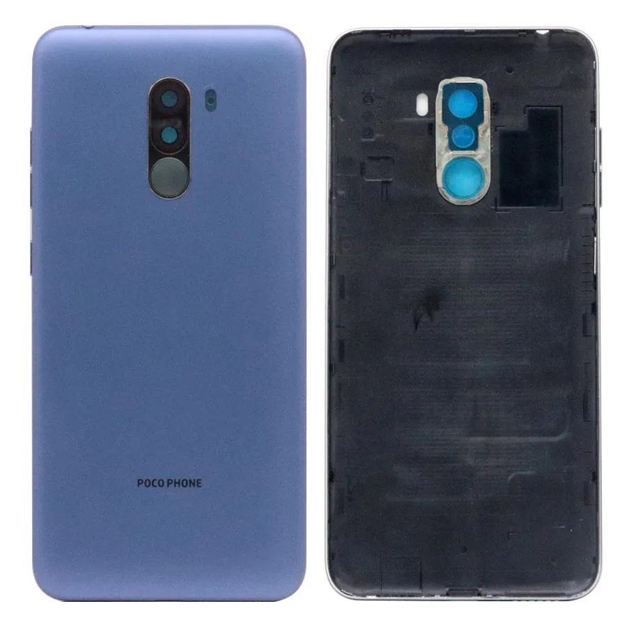 Для Xiaomi PocoPhone F1 крышка батареи задняя крышка Корпус задняя дверь чехол+ рамка для камеры для Xiaomi Pocophone F1 замена крышки батареи
