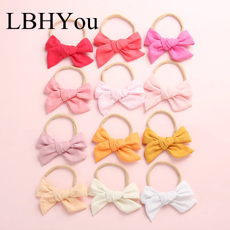 Повязка на голову из хлопка и льна 24 шт./лот|Аксессуары для волос девочек| |