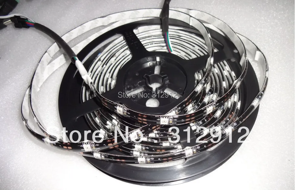 Светодиодная лента 5 м в пост. Тока INK1003 IP68 30 шт. 1002led(5050 RGB с IC)/м пикселей черная