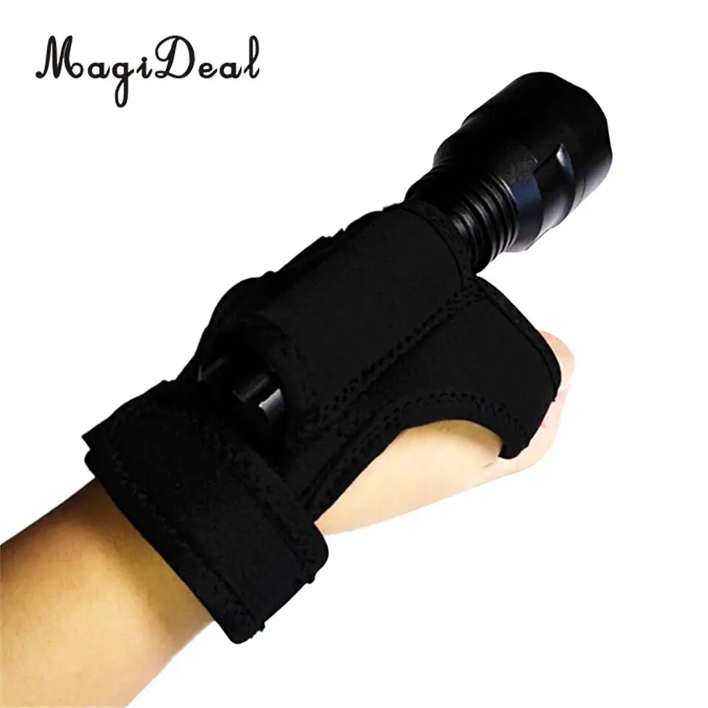 MagiDeal 3 мм неопрен Hand Free Flash светильник держатель перчатки для дайвинга подводный