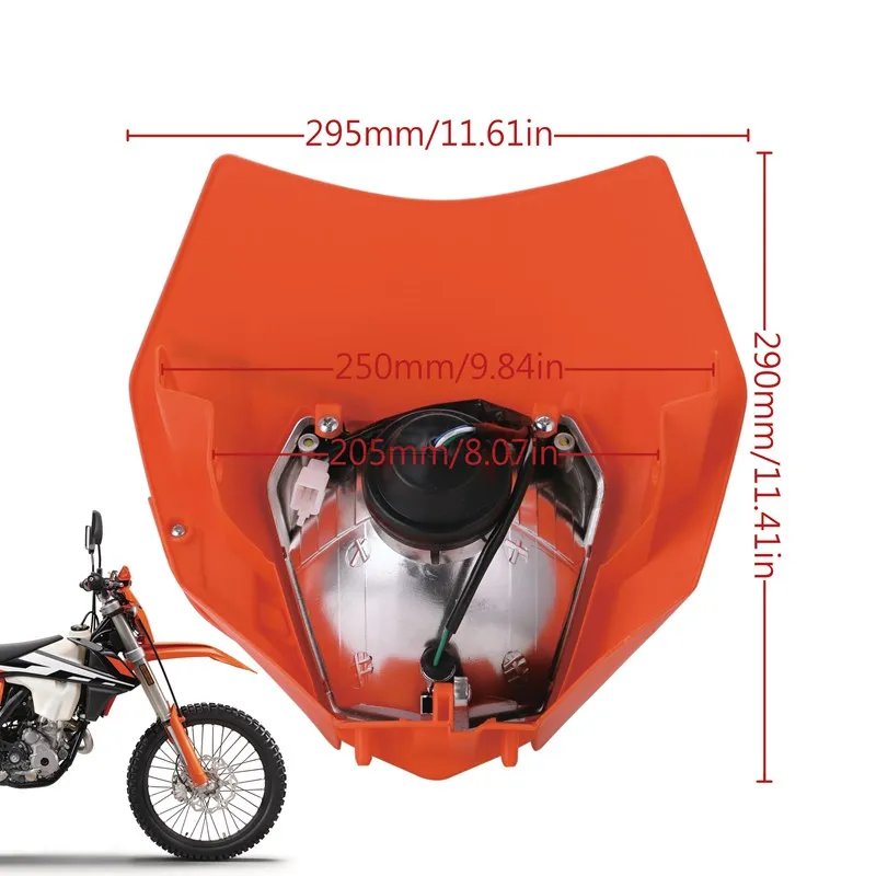 Налобный фонарь универсальный обтекатель для KTM Dirt Pit Bike Motorcross Supermoto SX F EXC SMR MX XC Moto
