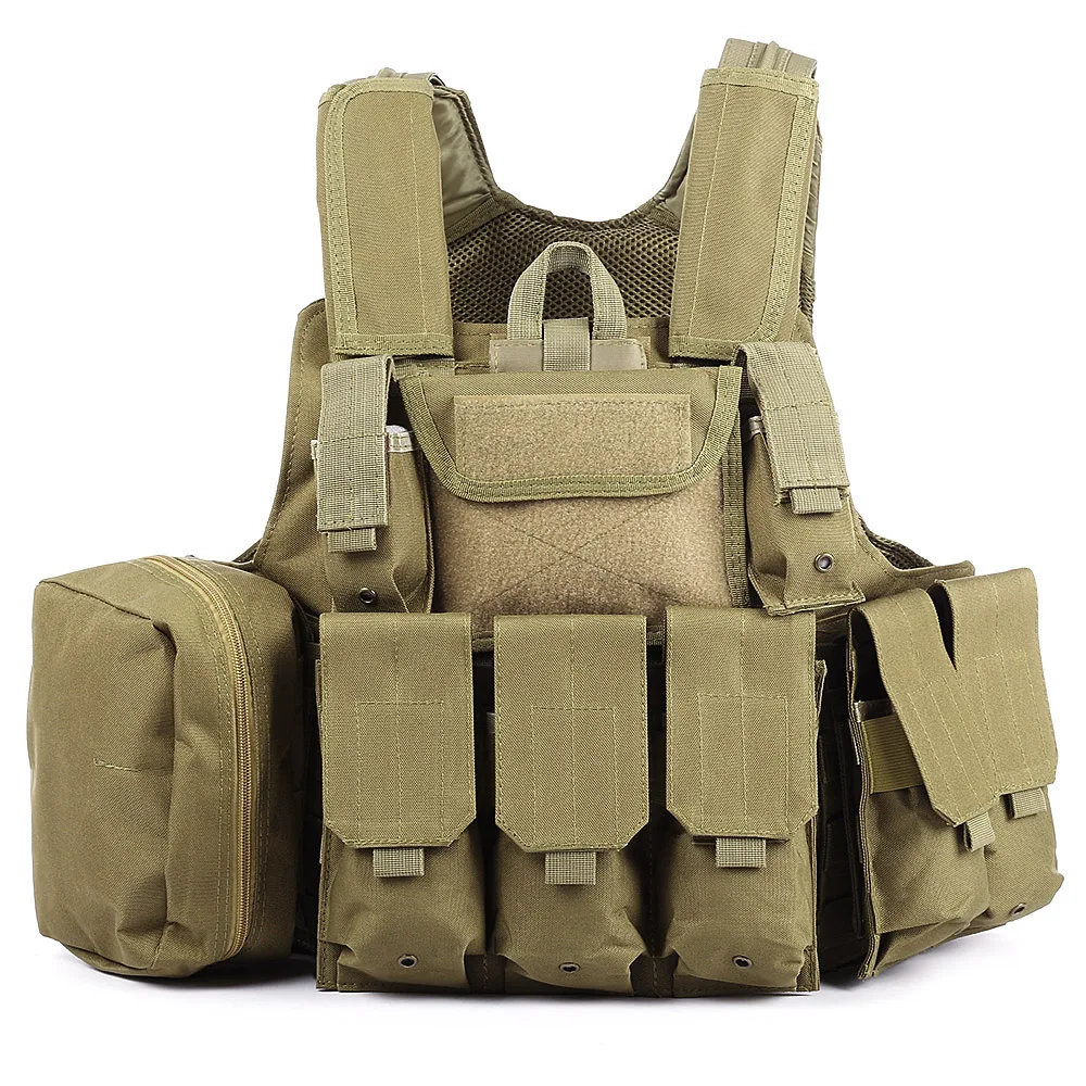 soil Охотничий Тактический Жилет с множеством карманов военный Molle Plate Carrier для мужчин страйкбол охота черный камуфляж жилет - Цвет: soil