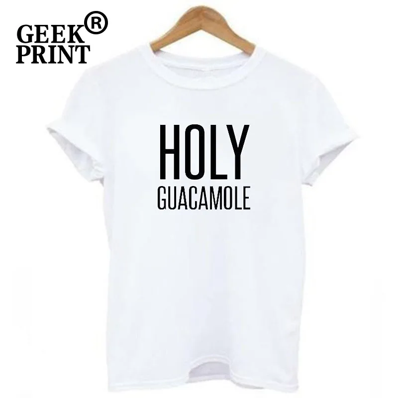 Женские топы вегетарианские футболки с принтом Святого гуакомола женские