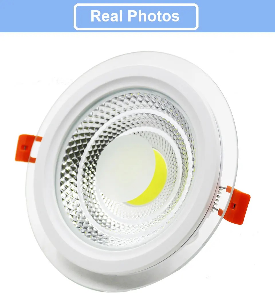 GD 4pcs COB LED Downlight Dimmable 5W 7W 10W 12W 15W Round Spot LED Panel Light AC85-265V Recessed LED COB Spot Light W/ Driver
