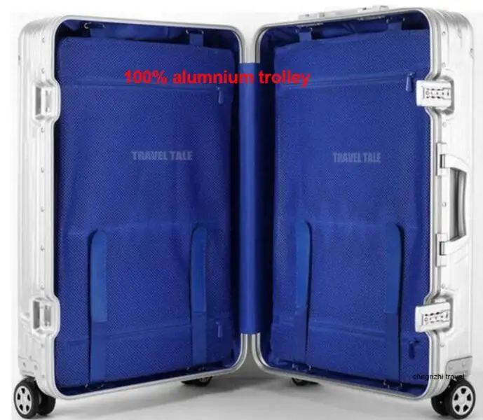 silver Carrylove 2" 24" 2" 29" дюймов роскошный брендовый Алюминиевый Чемодан, сумка на колесиках для путешествий - Цвет: silver