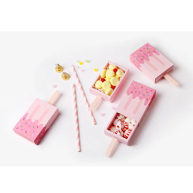 2 шт. подарочные коробки для конфет в форме мороженого|Подарочные сумки и