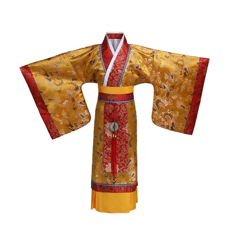 

2019 Hanfu Dress Han Dynasty Emperor Ancient Chinese Robes King Boys Stage Clothes National Outfits Performance Wear DNV11044
