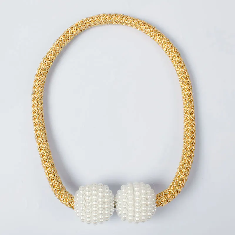 Fashion Pearl Magnetic Curtain Clip Curtain Holders Tieback Buckle Clips Hanging Ball Buckle Curtains Accessories Home Decor