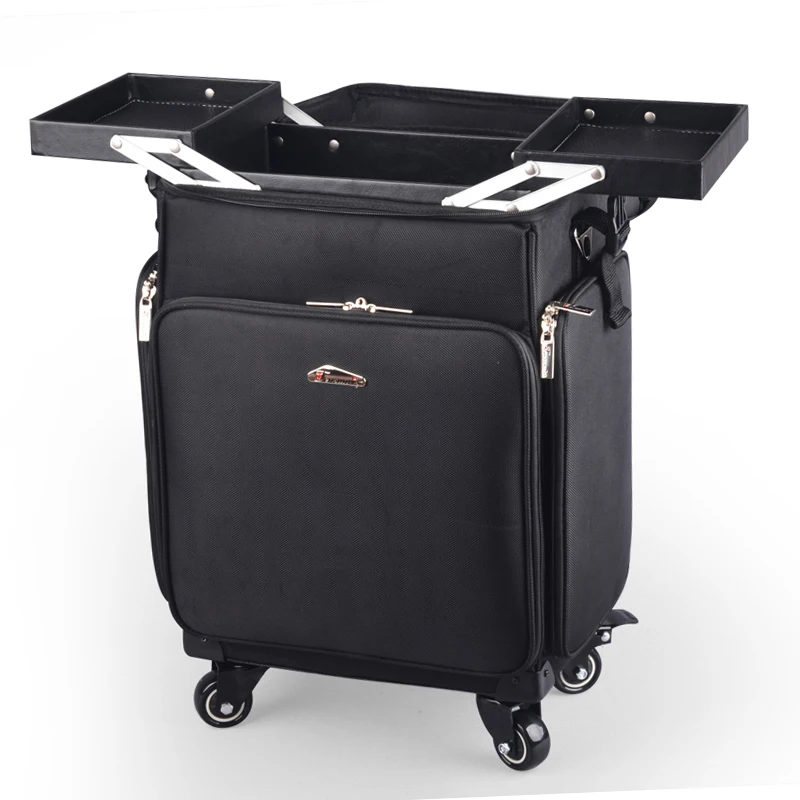 ulti-function Professional Mack-up Rolling Luggage Spinner Cosmetic Case Trolley Carry On Suitcases Wheel Cabin Travel Bag