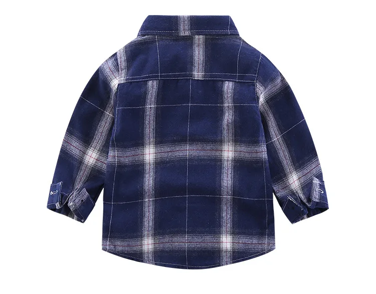 Детская Хлопковая мягкая рубашка с длинными рукавами модная детская