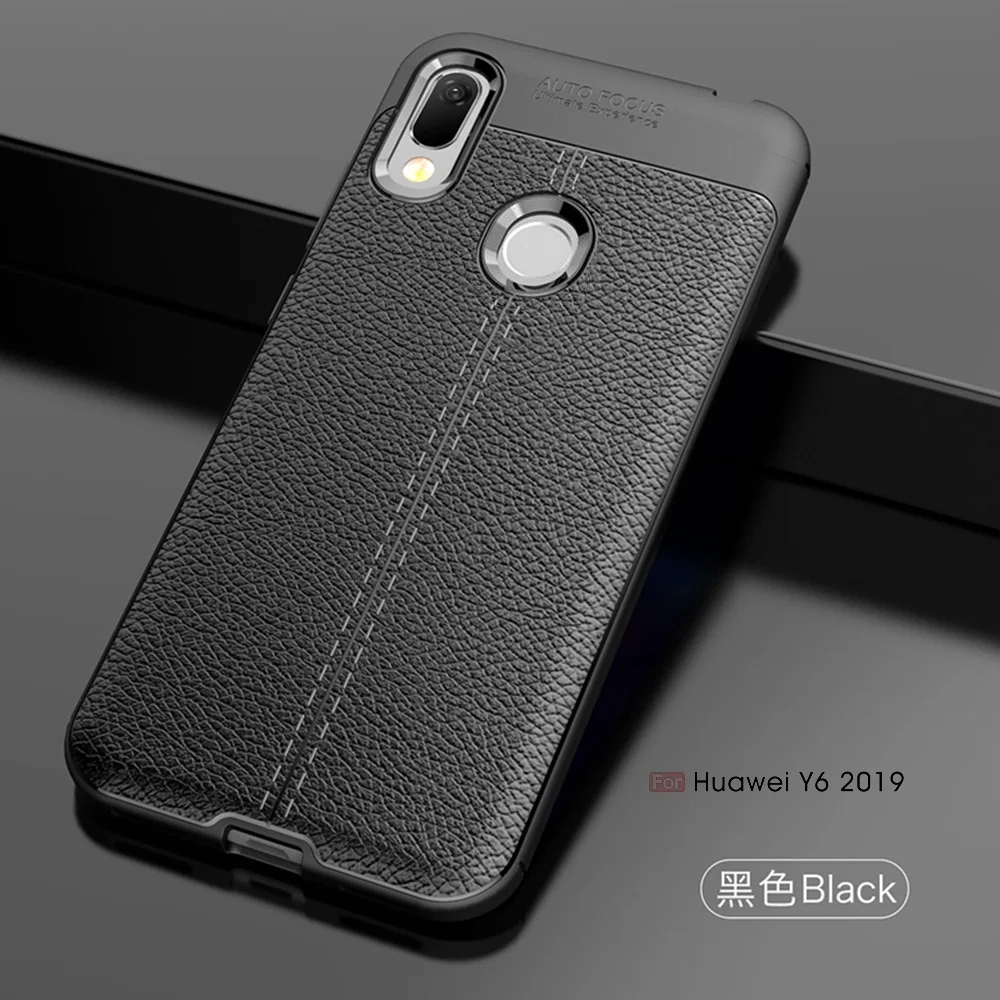 Для huawei Y6 Y9 Чехол кожаный Стильный чехол прочный ТПУ чехол для телефона для huawei Y 6 Pro Y 9 чехол противоударный гибкий бампер