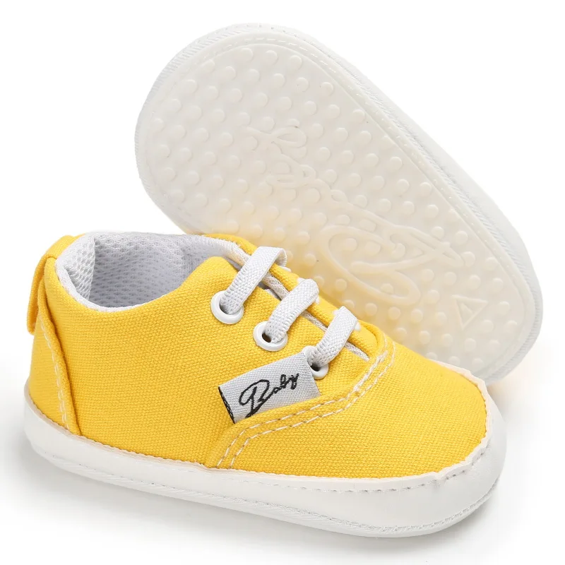 Парусиновая детская обувь Нескользящая Обувь На Шнуровке Для новорожденных для