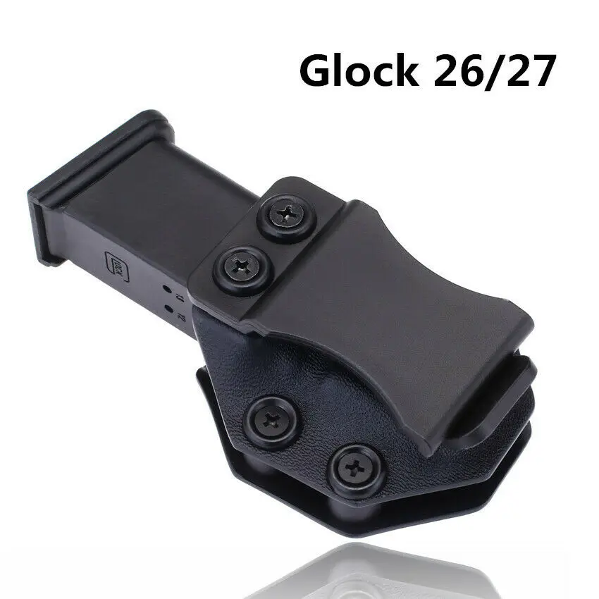 Glock 26 27 33 Iwb Magazine Kydex Holster Mag Carrier holder для Glock 17 19 22 23 26 27 31 32 43 внутри пояс скрытый для переноски - Цвет: Glock 26 27 33