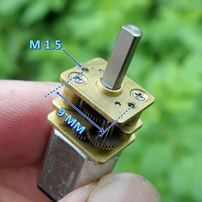 Микро двигатель N20 DC 3V 5V 6V 90RPM маленький мини 12mm полностью металлическая коробка