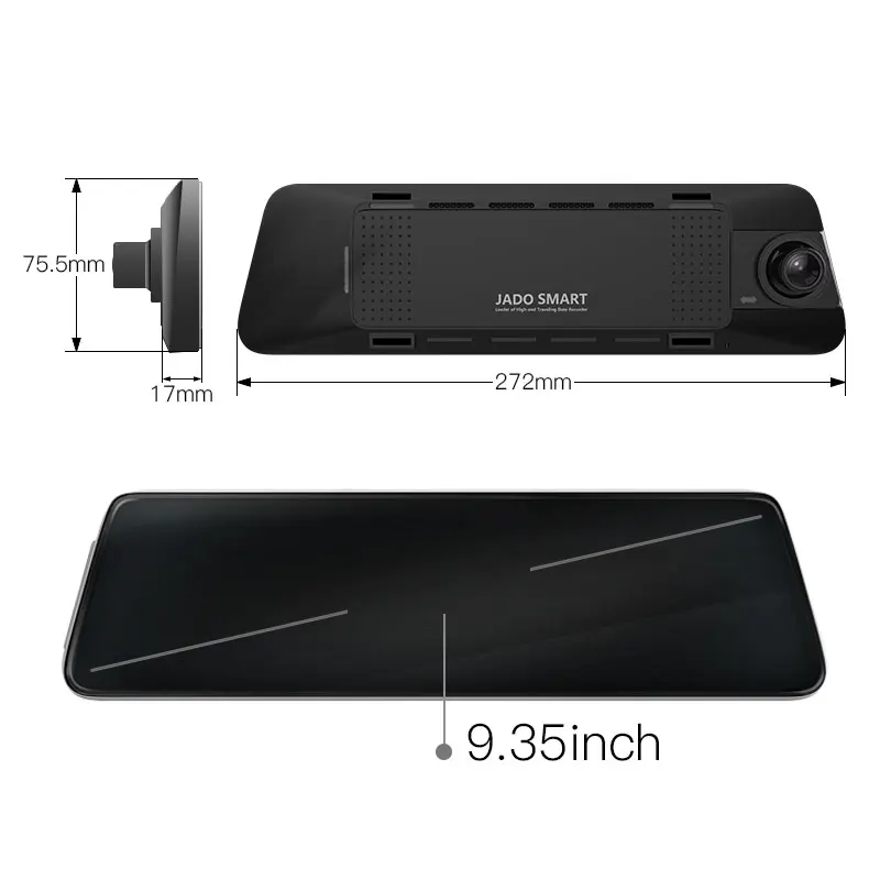JADO Stream зеркало заднего вида Dvr dash cam era avtoregistrator 10 ips сенсорный экран Full HD 1080 P Автомобильный Dvr регистратор ночного видения