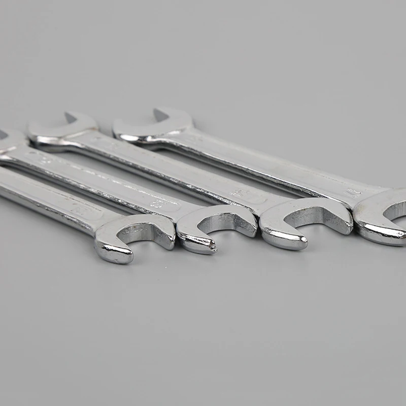 Хромированный гаечный ключ с двойной головкой портативный противоскользящий