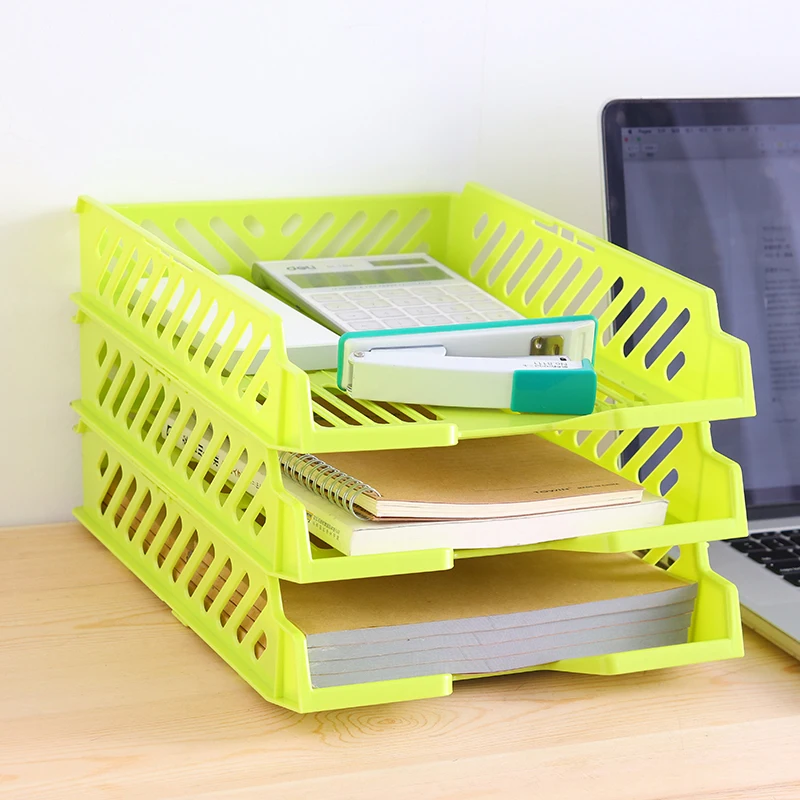 Creative Plastic Hollow Drawer Storage Basket Organizer Multi-Function Modern Home Office Document Rack | Дом и сад