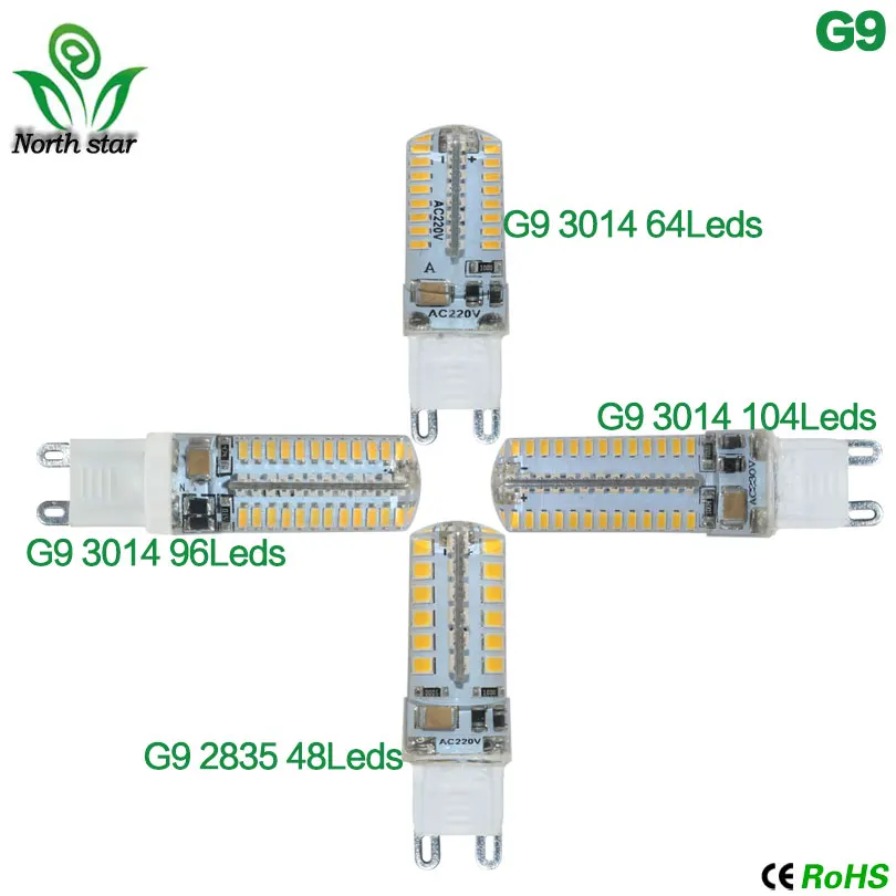 Светодиодный светильник G4 G9 SMD2835 3014 12 в пост. Тока 220 В 3/6/9/12 Вт|g4 lamp|led g4 lampled |