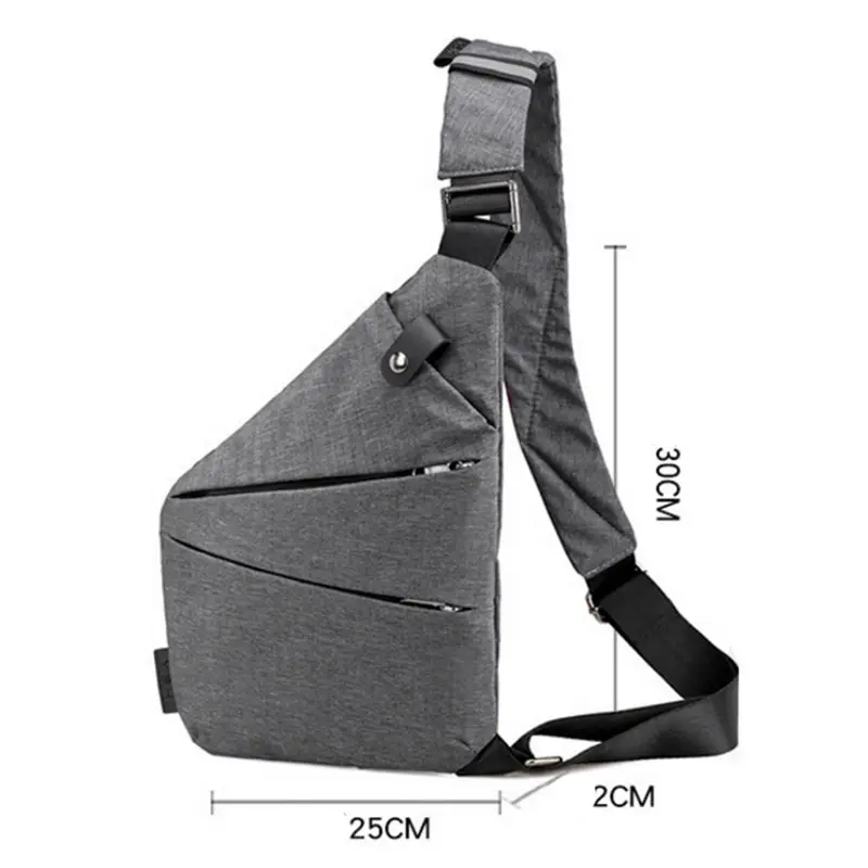 Сумка мессенджер Adisputent Мужская на плечо с защитой от кражи нагрудная