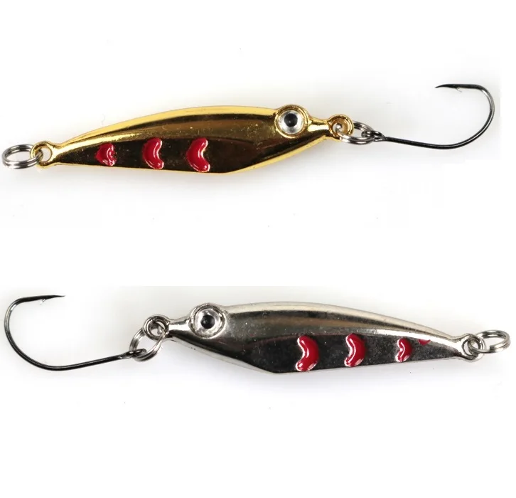 

5g small fish shaped metal fish for lure fishing with single hook