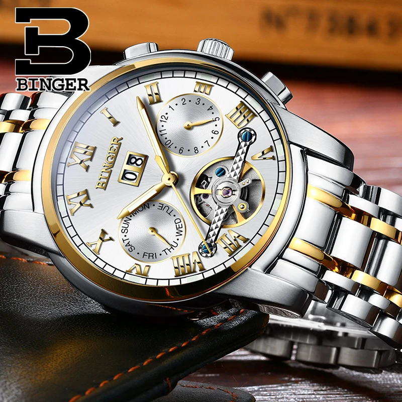 Новые швейцарские механические часы мужские с сапфировым стеклом роскошные