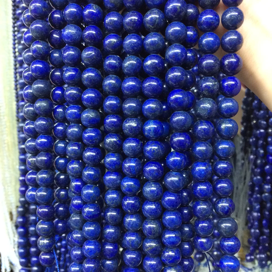 Модные темно синие египетские лазуритовые Лапис stone4mm 6mm 8mm 10mm 12mm 14mm свободные