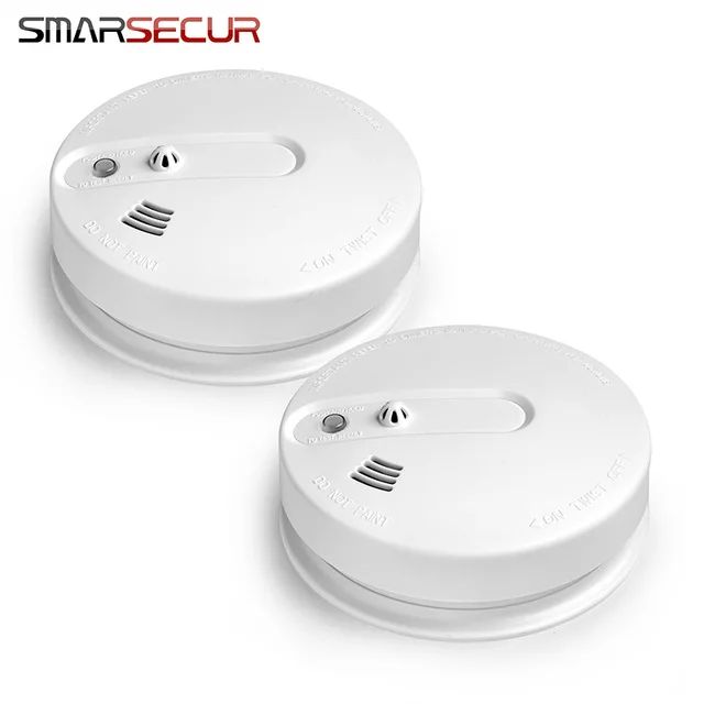 Темно-серый Smarsecur датчик дыма может обнаруживать дыма и теплового дыма Сигнализация все для вашей домашней безопасности лучший на рынке - Цвет: Темно-серый