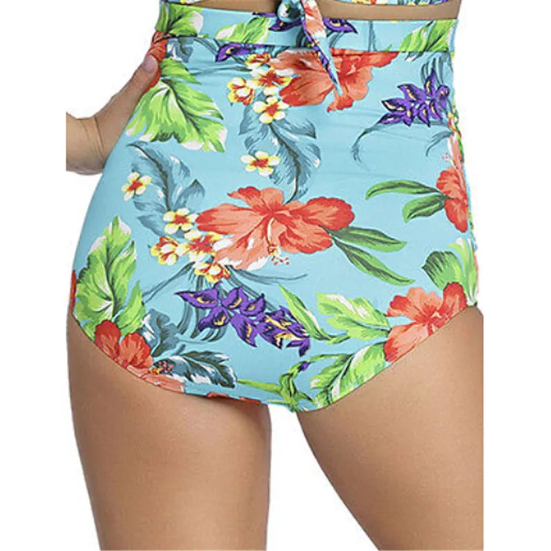 2017 женские плавки бикини с высокой талией принтом для плавания бразильские