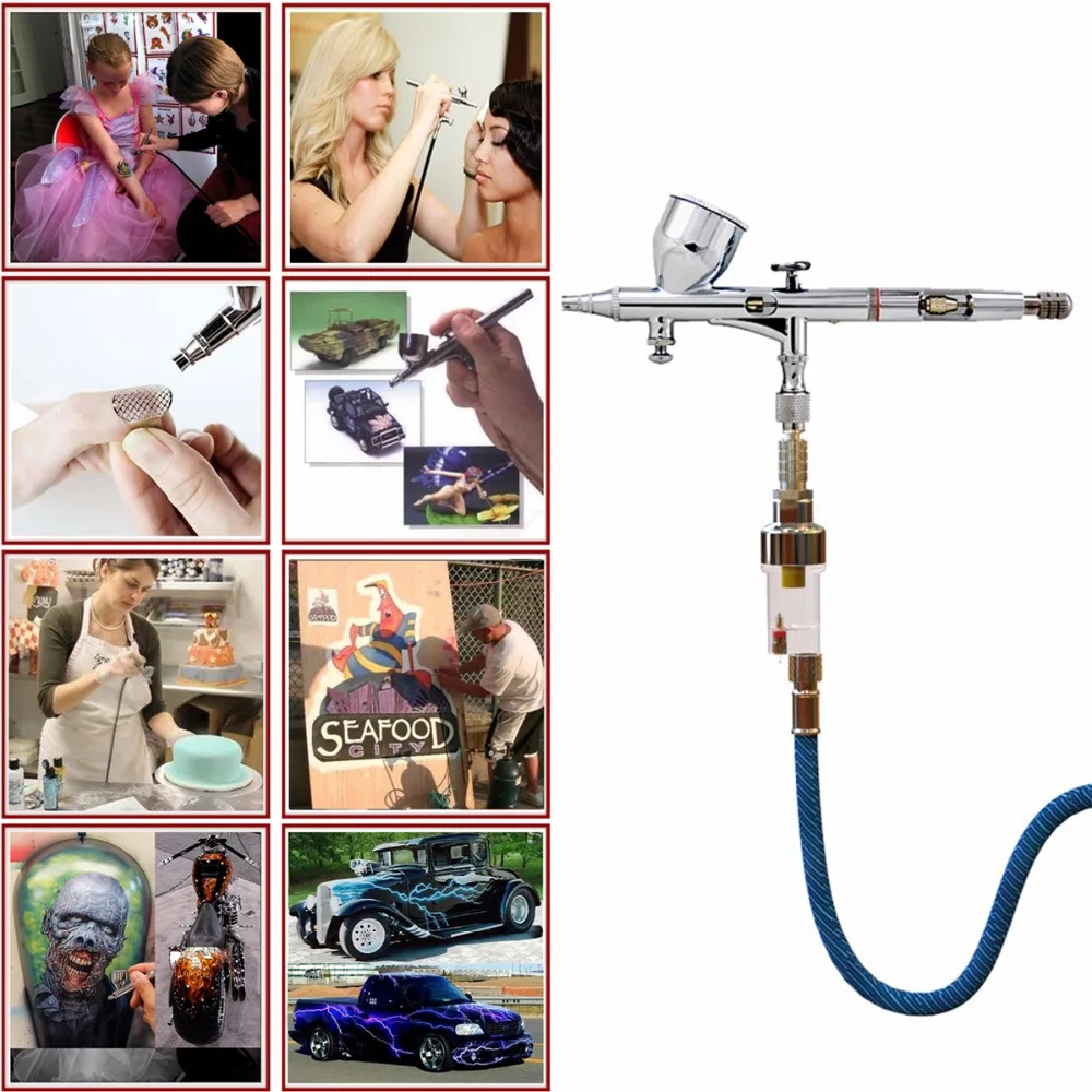 Гравитационный мини-Аэрограф Двойного действия 9 куб. См краскопульт для ногтей