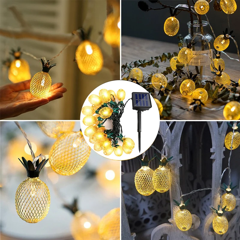 Светодиодный в форме ананаса солнечный свет водонепроницаемый на солнечной