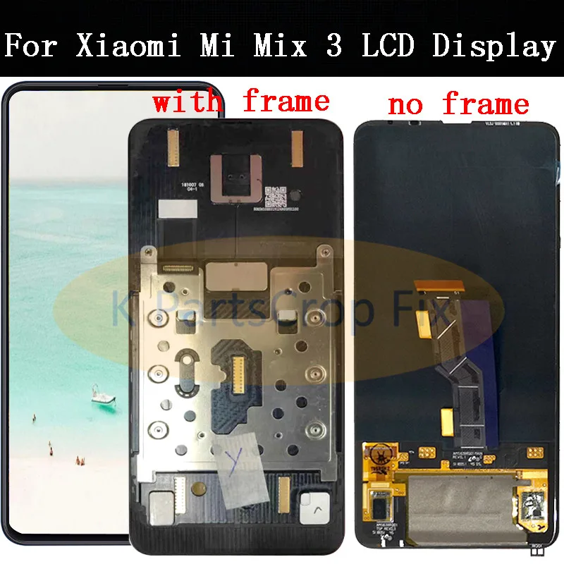 ЖК дисплей для Xiaomi Mi Mix 3 сенсорный экран дигитайзер в сборе с рамкой MIX3 черный