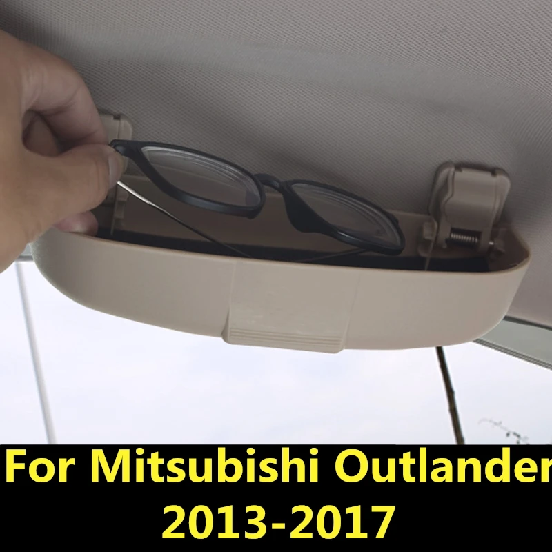 Для Mitsubishi Outlander 2013-, автомобильные солнцезащитные очки, чехол для хранения очков, держатель, чехол для солнцезащитных очков, держатель, зажим для солнцезащитных очков