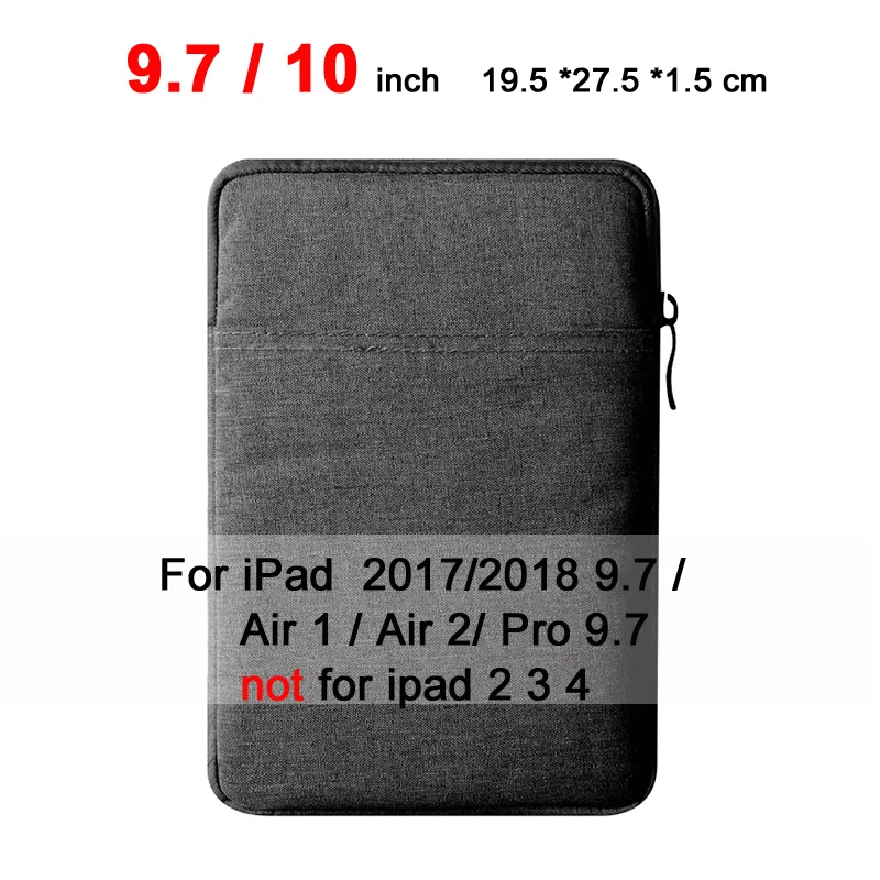 10-Dark Gray-ND Ноутбук чехол Чехол для Apple iPad 2 3 4/iPad воздуха 1 2 3 /для i Pad 9,7 Pro 9,7 10,5 11 12,9 планшетный ПК чехол - Цвет: 10-Dark Gray-ND