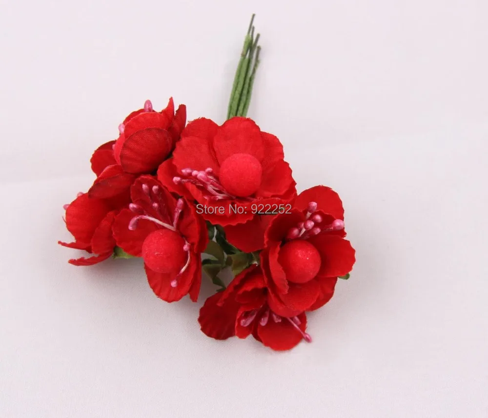 Искусственный Шелковый Мини букет цветов вишни бутоньерка сделай сам украшение