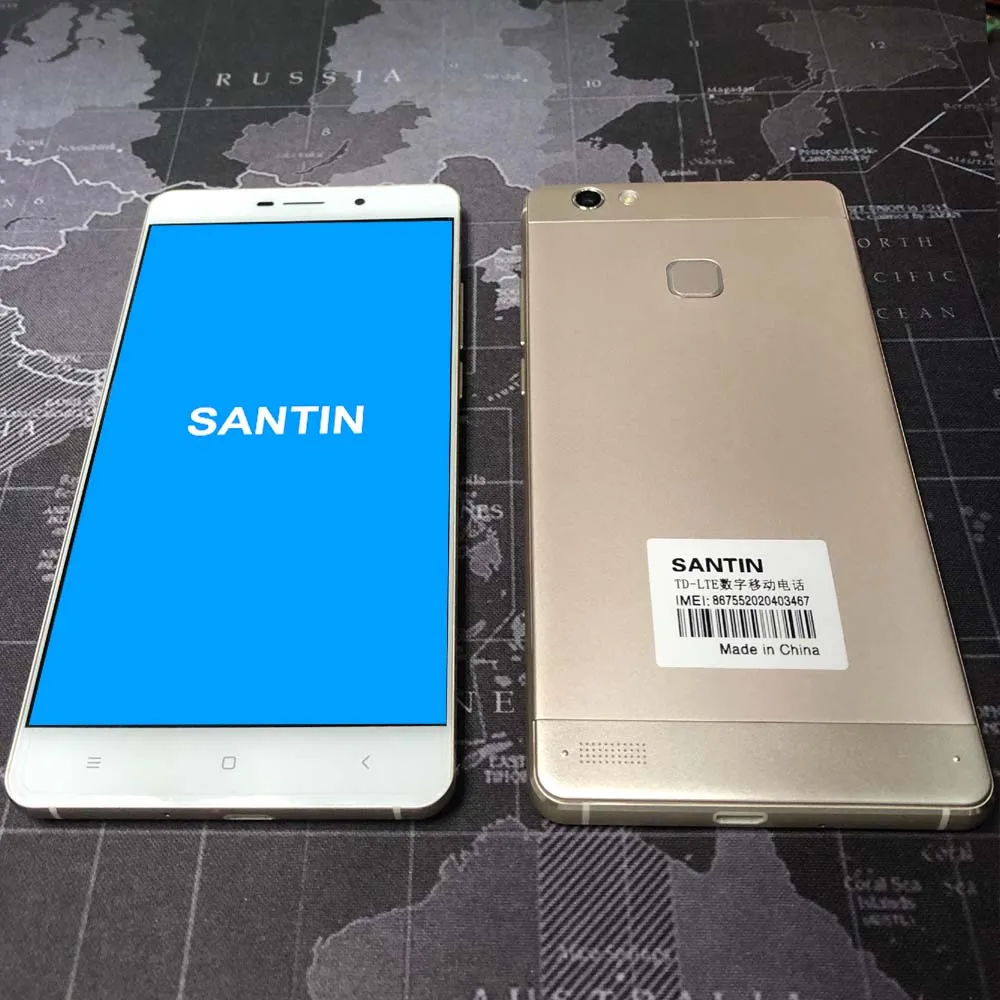 64 Гб ПЗУ SANTIN Note 4 5 'ɿull HD 3 ГБ ОЗУ MTK6753 Восьмиядерный мобильный телефон сканер