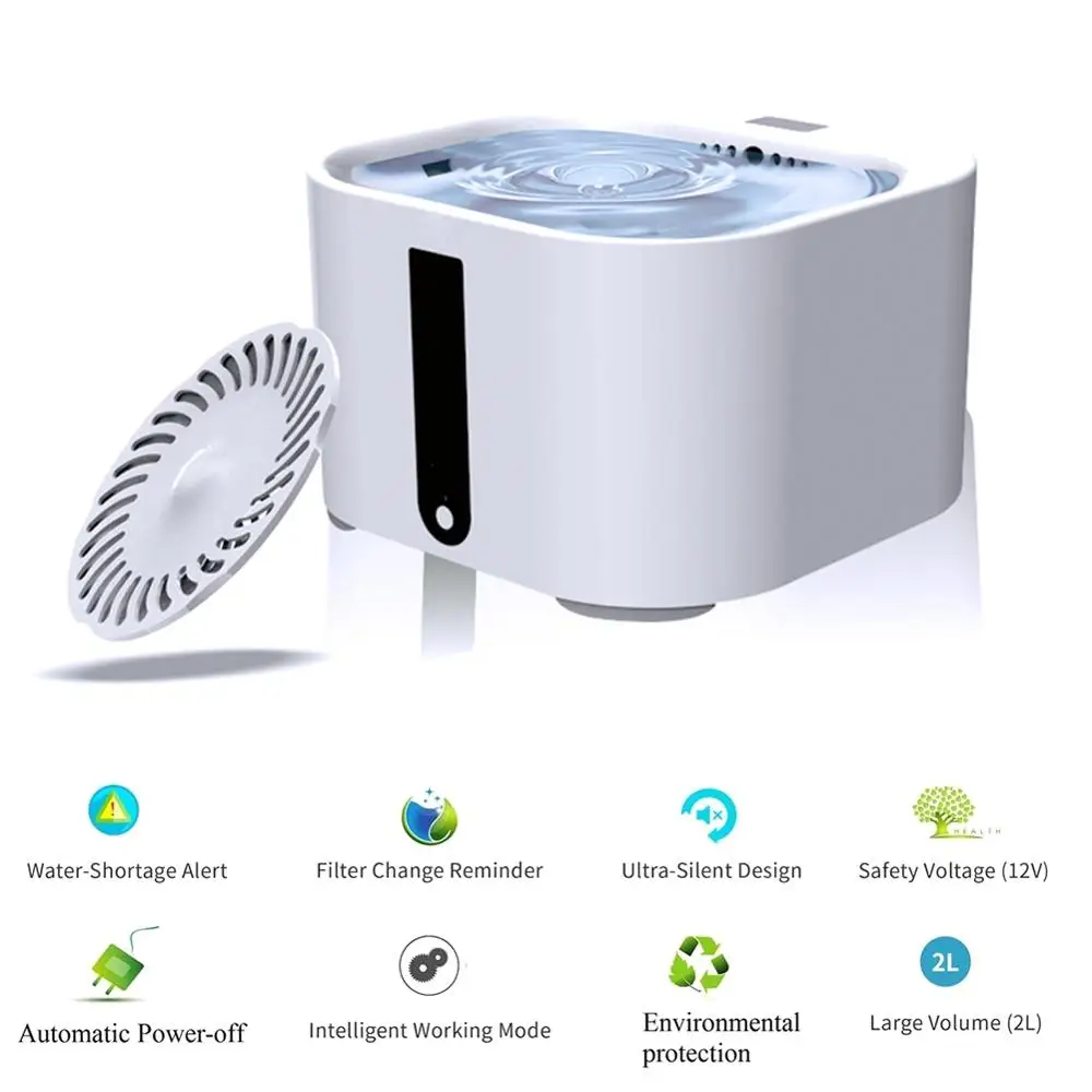 Водяной фонтан для домашних животных емкость 2 л электрическая автоматический
