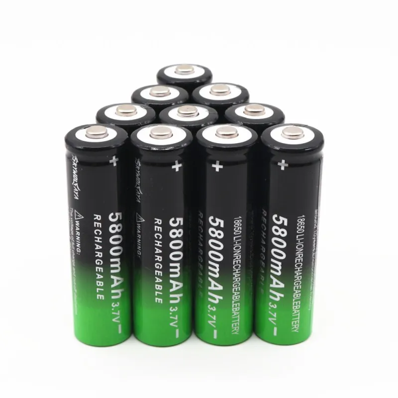 lote 2/4 шт 18650 3,7 V 5800 mAh литий-ионная аккумуляторная батарея+ зарядное устройство США/ЕС для фонарика