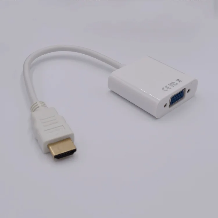 Совместимому с HDMI to VGA 3 5 мм разъем видео адаптер HD ТВ ЭЛТ для XBOX 360 PS3 конвертер 50 шт
