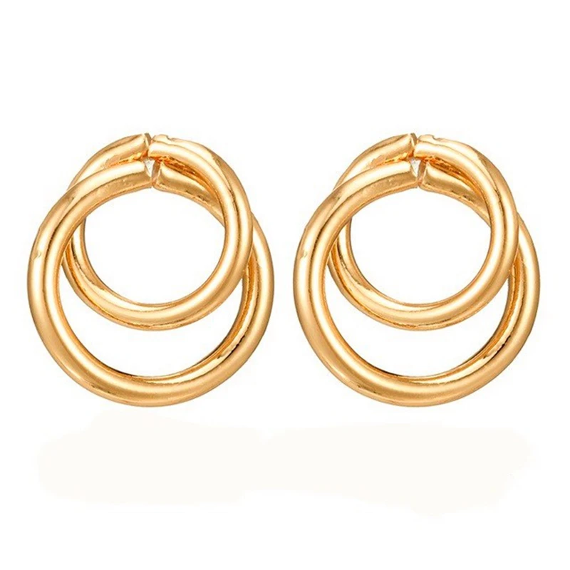712 Gold Новые модные Висячие серьги для женщин ZA геометрические серьги для свадебной вечеринки винтажные подарки богемные ювелирные изделия - Окраска металла: 712 Gold