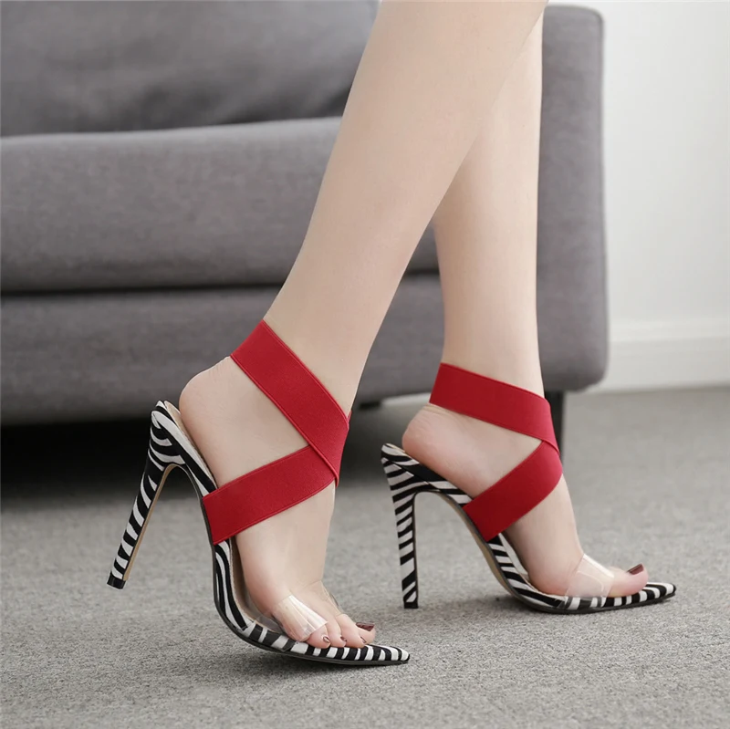 2019 женские летние сандалии с леопардовым принтом на высоком каблуке 11 5 см