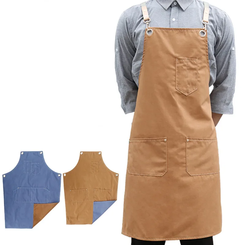 Двухсторонний хлопковый длинный фартук официанты бариста Бейкер Кондитерская