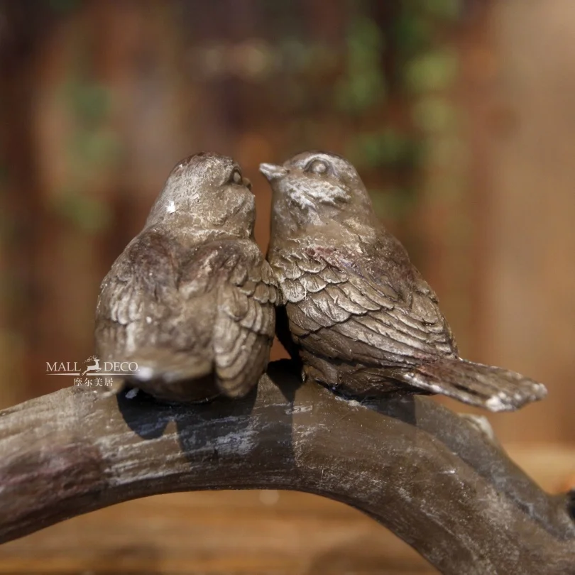 Tuscany T / American Village branch birds simulation study creative crafts ornaments living room ornament | Обувь
