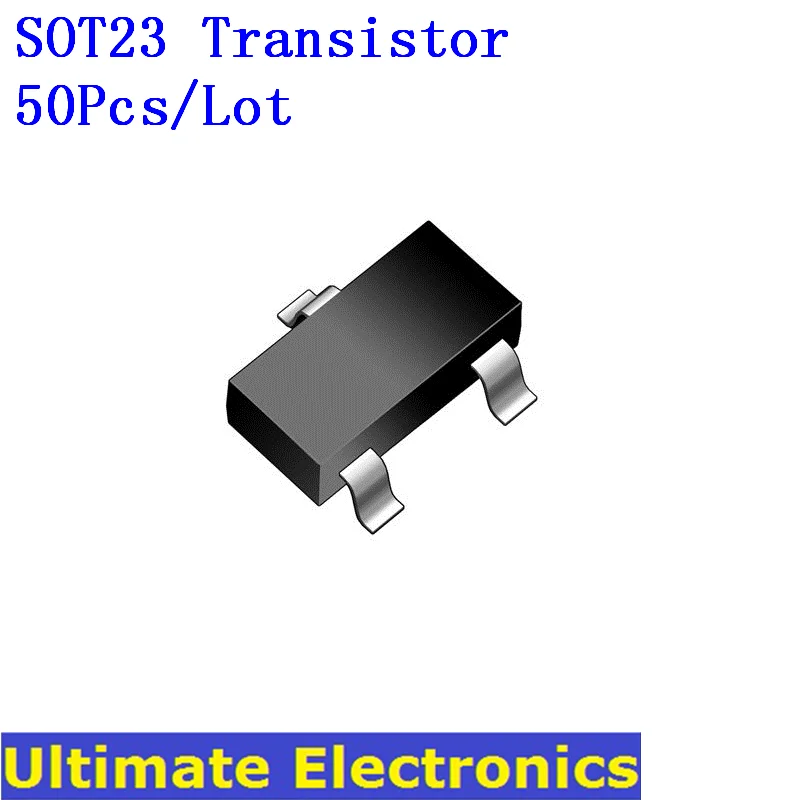 50 шт./лот SMD SOT23 Транзистор S9012 S9013 S8050 S8550 bab99 2N3904 2N3906 A42 A92 2N2222 2N2907 C1815 BAT54 BC807 BC817