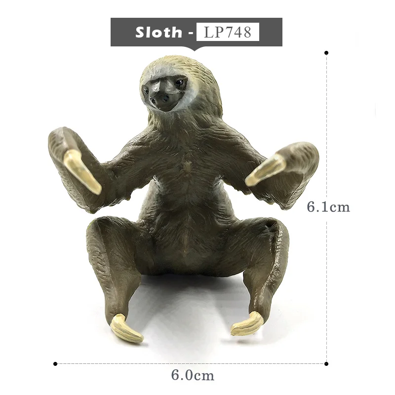 Sloth Ленивец орангутанг шимпанзе Горилла Гиббон обезьяна животных модель декоративная фигурка для дома миниатюрный Сказочный Сад украшения интимные аксессуары - Цвет: Sloth