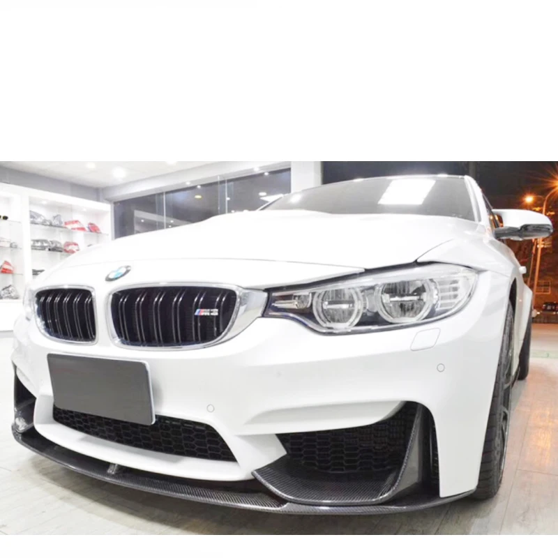 Для BMW M3 M4 передний бампер из углеродного волокна спойлер для подбородка со