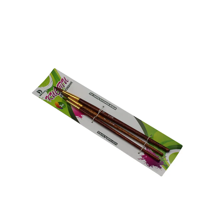 3 шт. нейлоновые волосы короткий стержень цвет воды кисти художники крючок линия