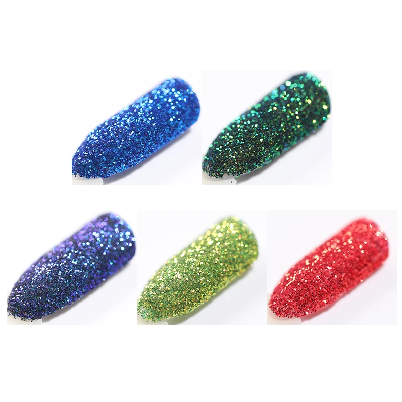 2g лак для ногтей Пудра Хамелеон набор дизайна украшения красочные блестящие