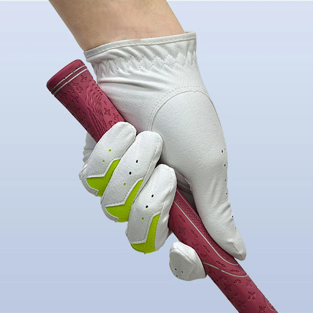 Left Hand Size 18 Гольф Спорт Женщины правая/левая рука гольф перчатки противоскользящие пот из абсорбирующей ткани из микрофибры мягкие дышащие износостойкие перчатки - Цвет: Left Hand Size 18