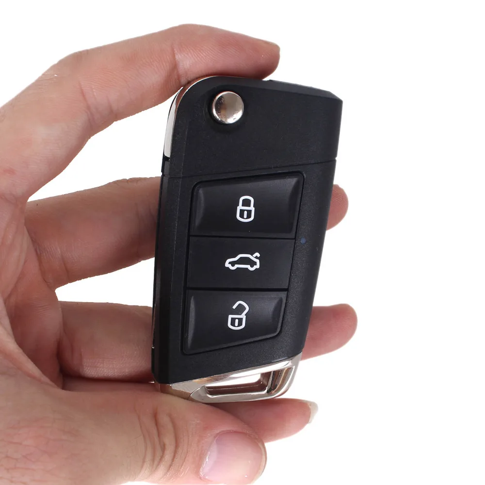 Dandkey 10 шт./лот 3 Кнопка флип складной Ключи В виде ракушки для Volkswagen VW Гольф 7 GTI MK7