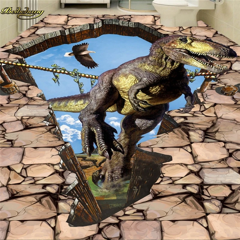 Пользовательские фото 3D напольные рисунки обои динозавры земли картины на